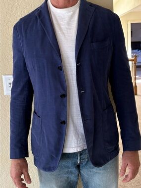 Boglioli Deep Navy Unstructured Blazer